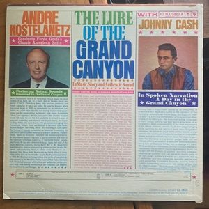 Andre Kostelanetz Johnny Cash LP The Lure Of The Grand Canyon on Columbia